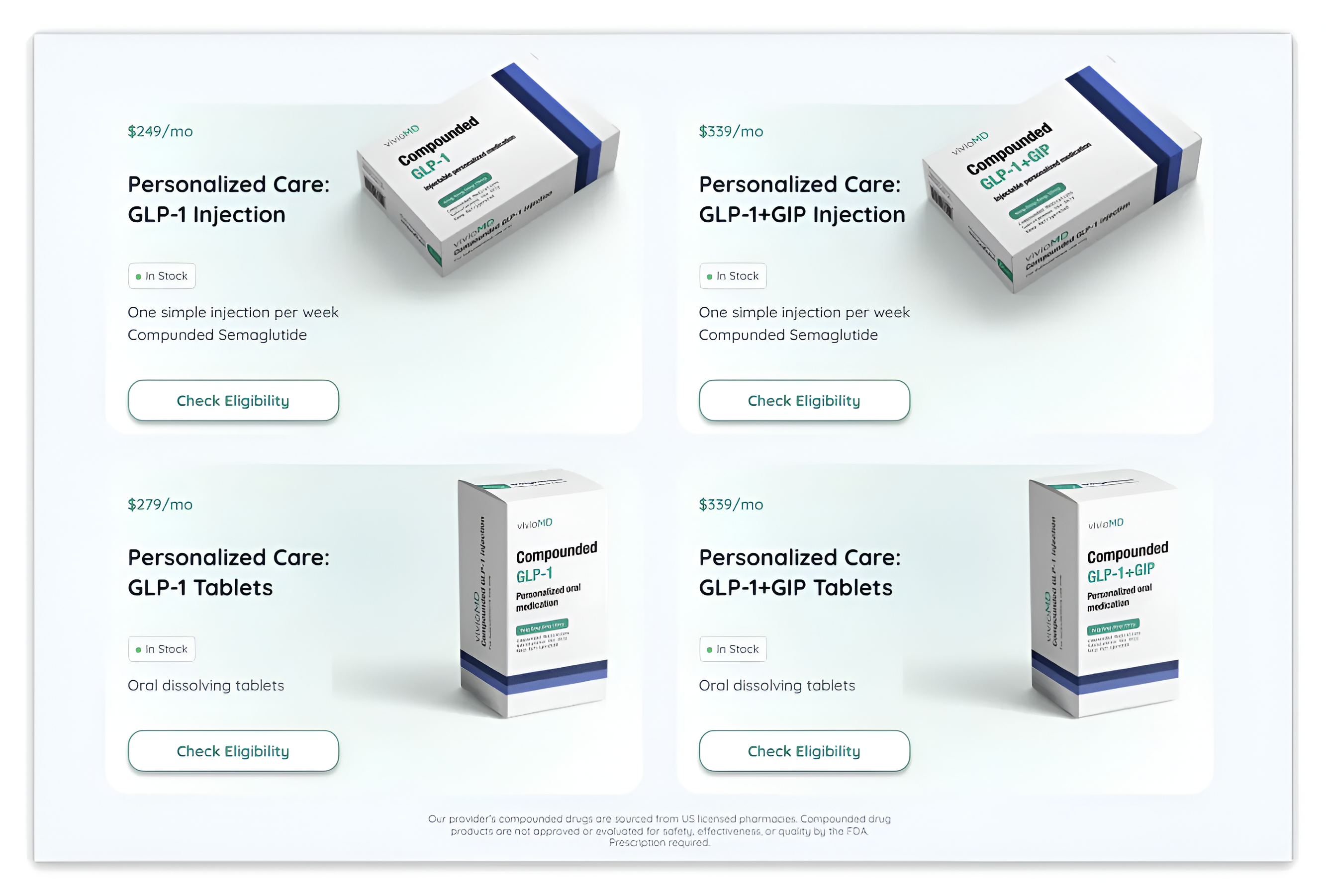 product detail page of viviomd
